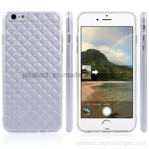 Rhombus Transparent TPU Case for iPhone 6 Plus 5.5inch